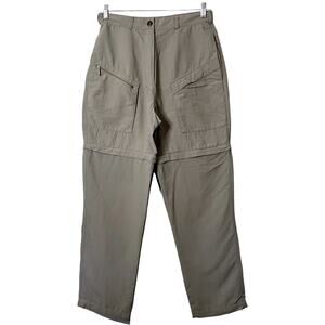 Lowe Alpine Outdoor Pants Womens Size 29 Tan Pockets Zip Away Shorts Hiking